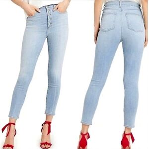 Veronica Beard Debbie Jeans Skinny 00 Pale Stone Wash High Rise Button Fly NWT